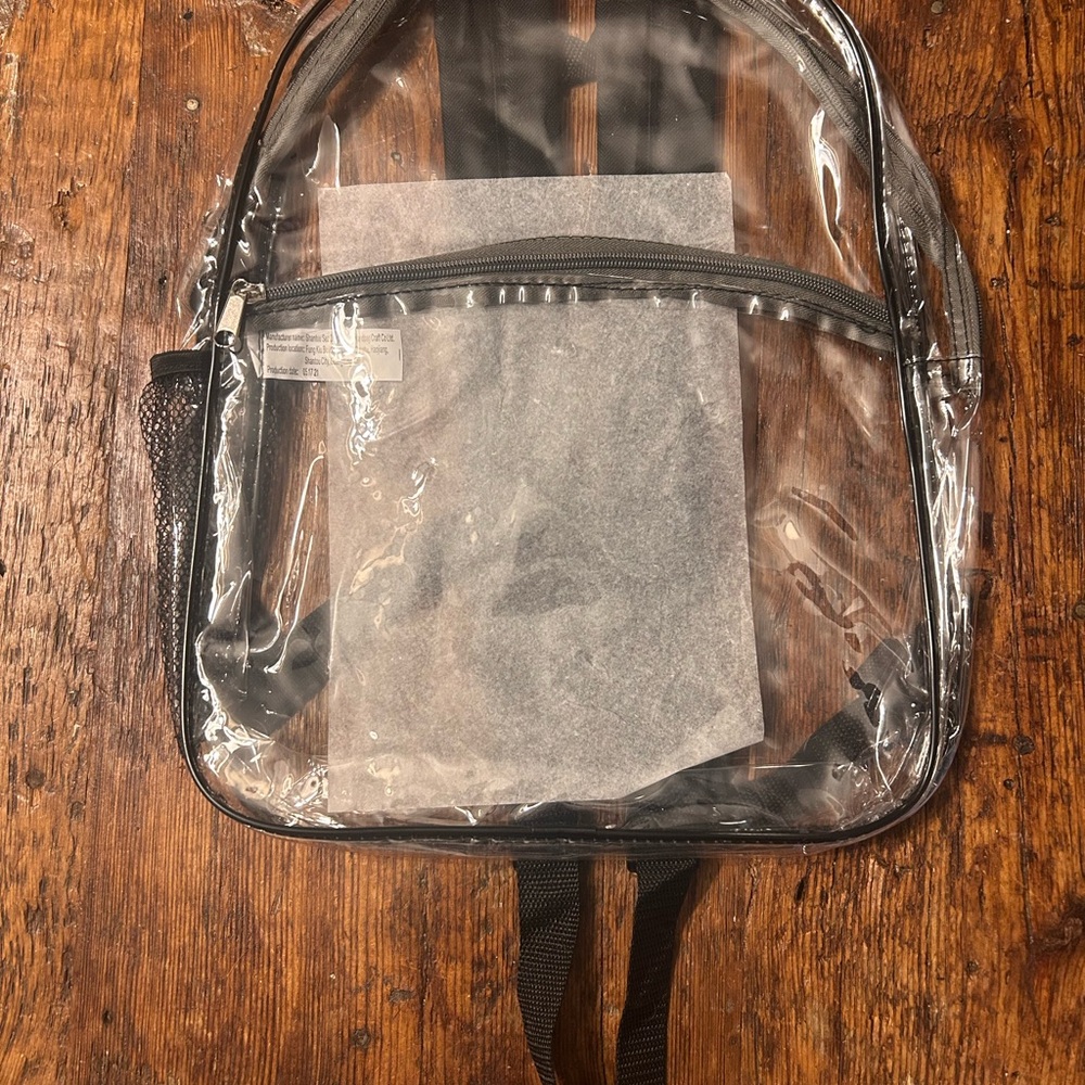 HEAVY DUTY‎ BOOKBAG FOR BOYS & GIRLS 17 INCH CLEAR BACKPACK WITH SIDE POCKETS